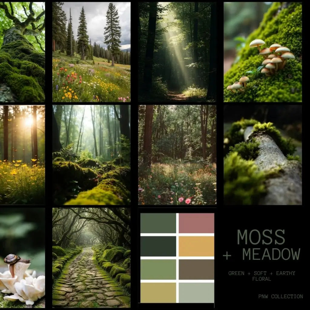 Moss and Meadow Mood Board