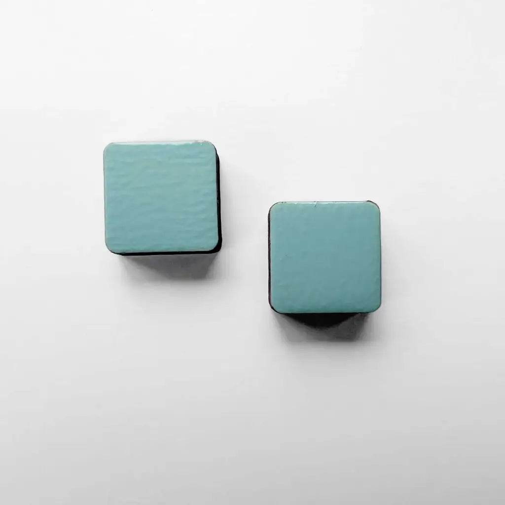 Square Wood Earrings Mesa Verde Mint