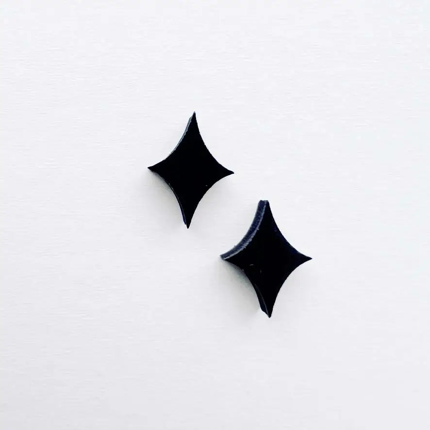 You_are_Magic_Black_wood stud earrings