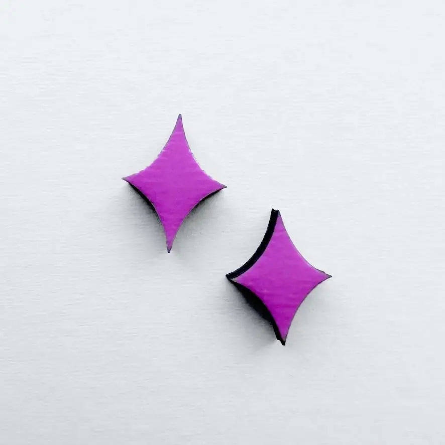 You_are_magic_Malibu_PInk_wood stud earrings