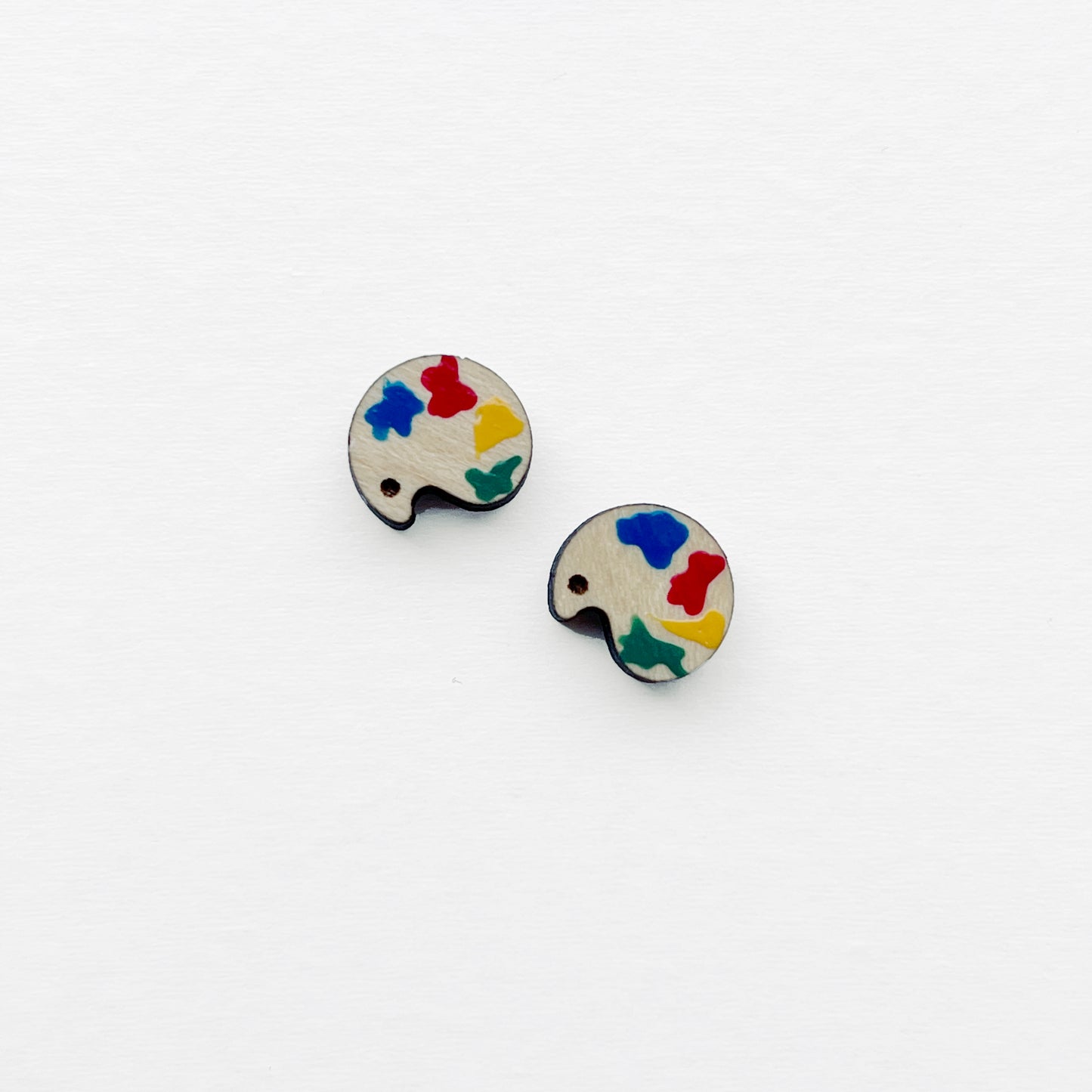 Back To School Wood Stud Earrings