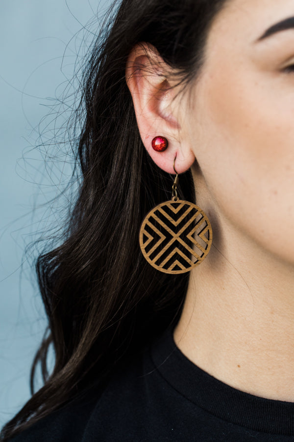 Estelle Wood Drop Earrings