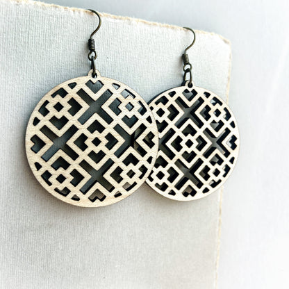 Jackie Wood Drop Earrings