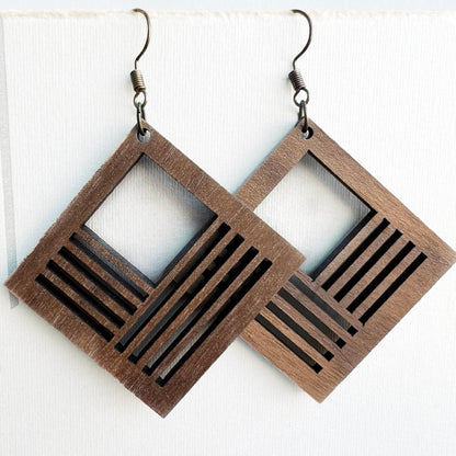 Lilith Wood Drop Earrings