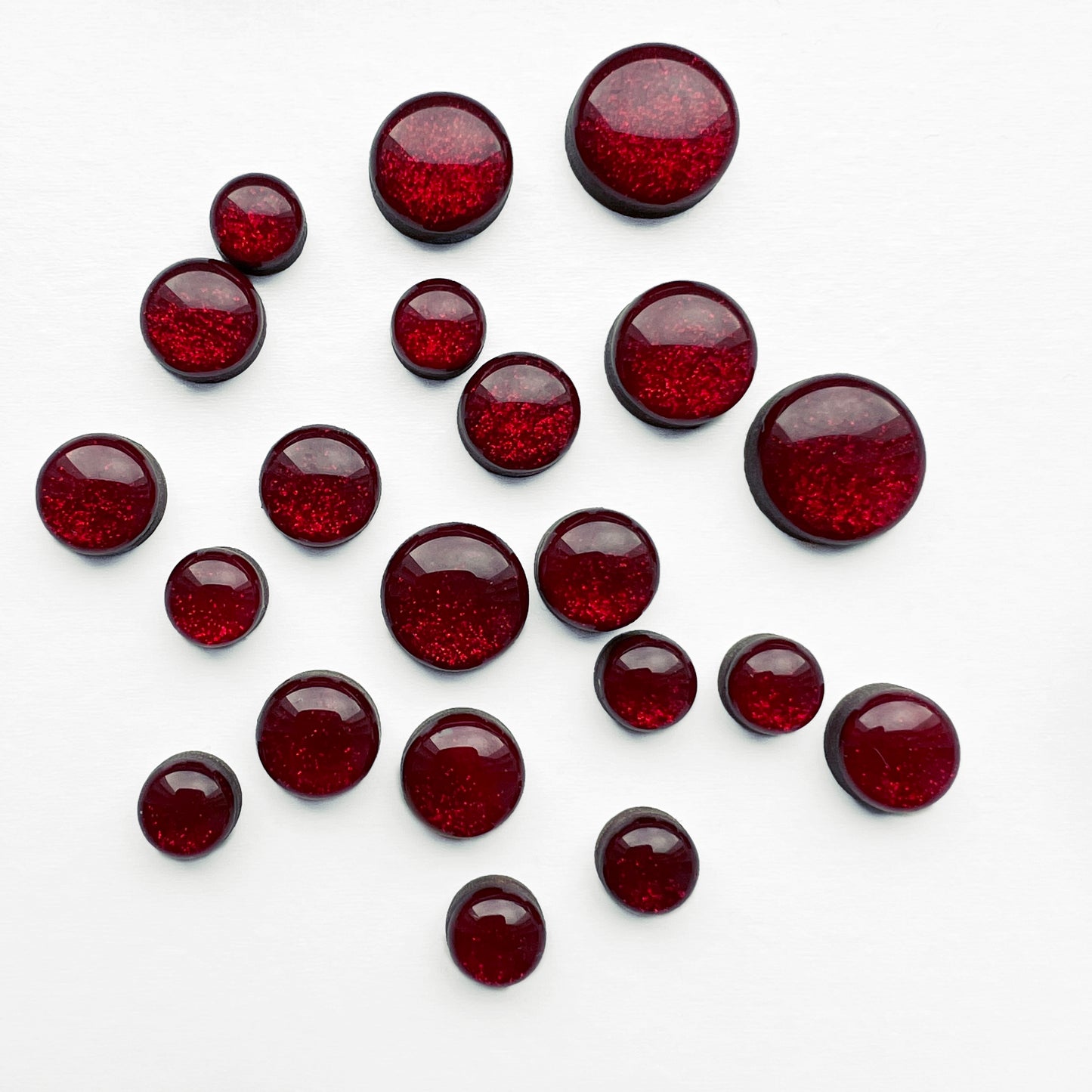 Ruby Wood Stud Earrings