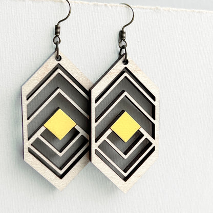 Sierra Wood Drop Earrings